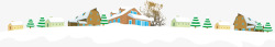 圣诞小屋褐色冬日积雪小屋高清图片