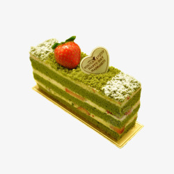 绿色的抹茶蛋糕素材