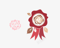 玫瑰花婚礼标签素材
