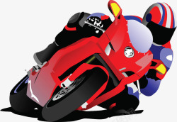 手绘赛车手手绘插图赛车摩托车高清图片