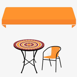 一张桌子与一个板凳素材