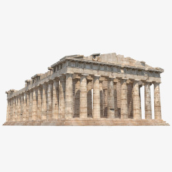 希腊神庙破旧白色柱子希腊神庙高清图片
