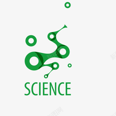 彩绘绿色背景卡通扁平化生物logo矢量图图标图标