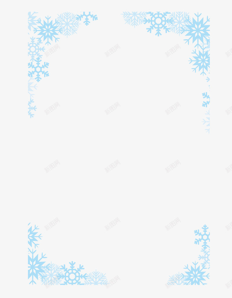 蓝色圣诞雪花装饰边框矢量图ai免抠素材_88icon https://88icon.com 圣诞 圣诞夜 圣诞节 圣诞装饰底纹 圣诞贺卡设计 雪花边框 矢量图