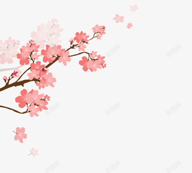 桃花水墨画元素png免抠素材_88icon https://88icon.com png 免扣 桃花 水墨画