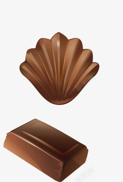 贝壳巧克力手绘巧克力高清图片