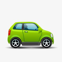 玩具汽车素材卡通绿色的小汽车矢量图高清图片