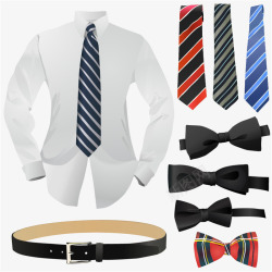 男士衬衫领带系列素材
