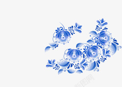 青丝青花瓷装饰图案中国风矢量图素材