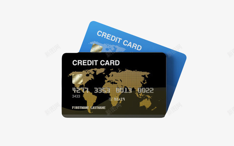 黑蓝色蹭地一起的贷记卡实物png免抠素材_88icon https://88icon.com card credit 付款 信用 信用卡 信贷 卡片 层叠 贷记卡 银行 非现金