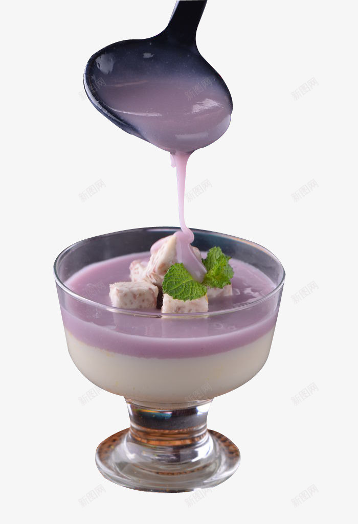 香芋布丁png免抠素材_88icon https://88icon.com 果汁 美味 餐饮 饮品 香芋布丁