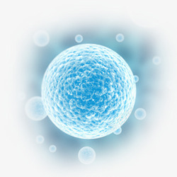 矢量细胞体半透明幽蓝色细致纹理球体细胞高清图片
