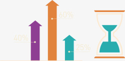 向上箭头数据占比图矢量图素材