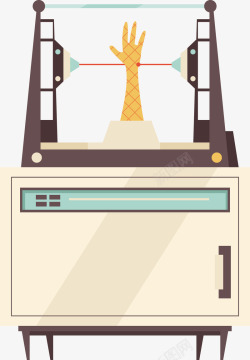 一个3D打印机矢量图素材