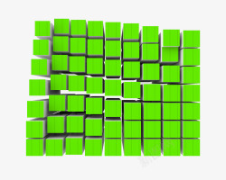 绿色3D方格子背景素材