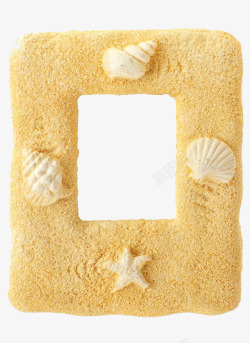 贝壳型金色沙子海螺圈高清图片