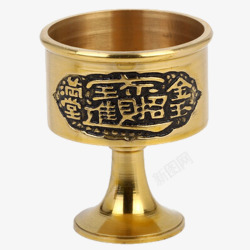铜制酒杯精致纯铜祭祀用酒杯高清图片