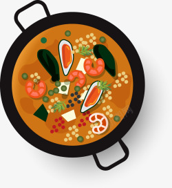 火锅海报素材美味食物俯视图矢量图高清图片