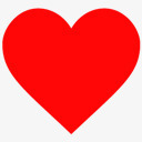红色心型特写红色心型爱心图标高清图片