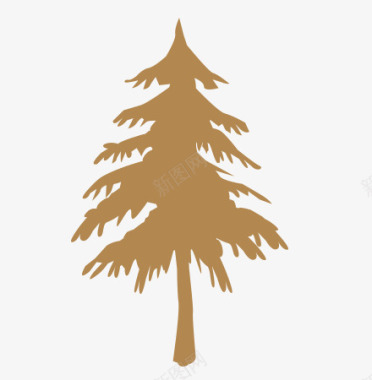 松树咖啡色之松树图标图标