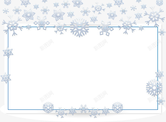 素雅雪花边框png免抠素材_88icon https://88icon.com 免费png 免费png素材 淡雅 素雅 雪花边框