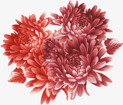 中秋红花促销海报素材