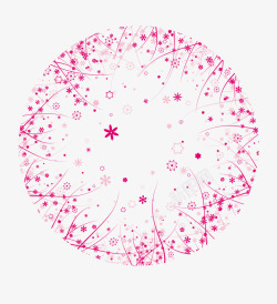 碎花圆形图案矢量图素材