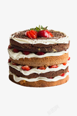水果蛋糕水果巧克力奶油夹层蛋糕高清图片