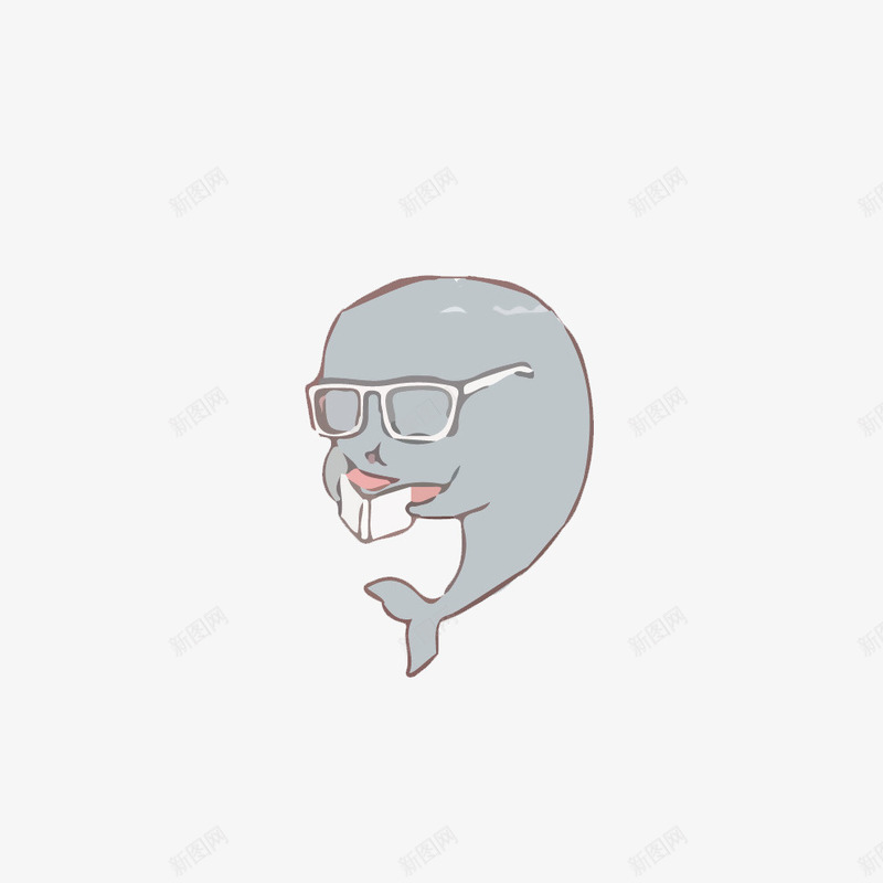 卡通元素png免抠素材_88icon https://88icon.com T恤设计图案设计 可爱卡通 小海豚