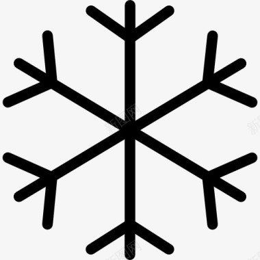 冬天的松树Snowflake图标图标