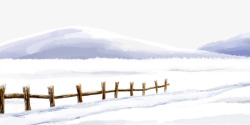 文艺冬季立冬雪景素材