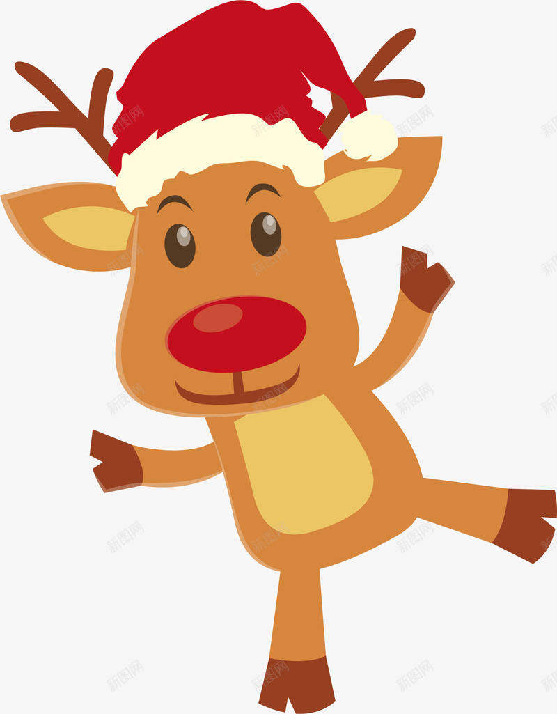 褐色卡通圣诞节麋鹿png免抠素材_88icon https://88icon.com 冬天 冬季 动物 圣诞快乐 圣诞节 装饰图案 麋鹿