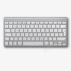 电脑配件白色简单键盘高清图片