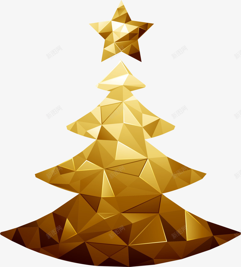 金色闪耀星星圣诞树png免抠素材_88icon https://88icon.com Christmas Merry 圣诞快乐 圣诞节 星星树木 金色树木 闪耀树木