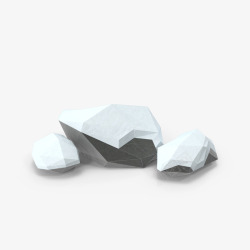 灰色场景冬天的真实3D石头高清图片