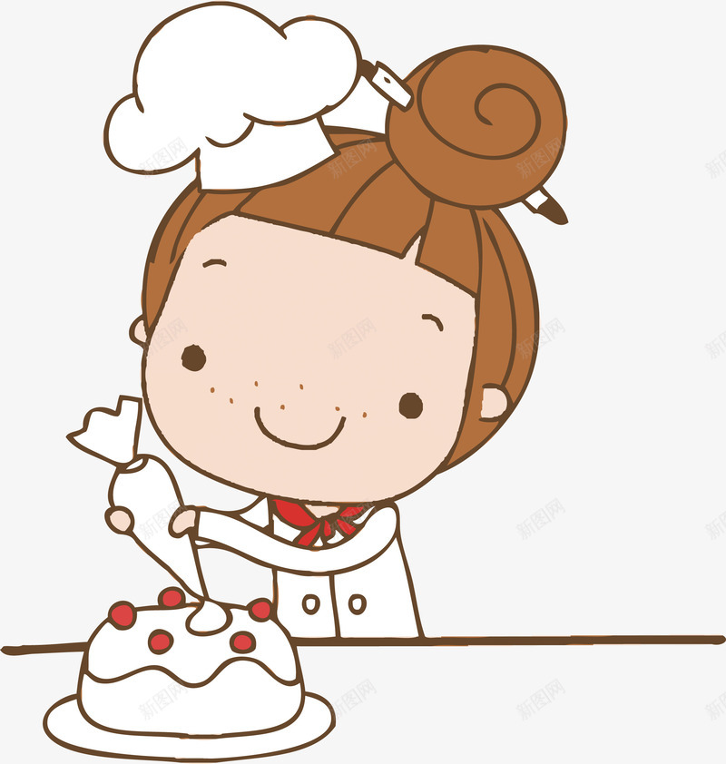 卡通做蛋糕可爱小女孩png免抠素材_88icon https://88icon.com 卡通可爱 卡通女孩 卡通矢量 卡通蛋糕 可爱女孩 女孩 女孩矢量 矢量卡通 蛋糕 蛋糕卡通 蛋糕矢量