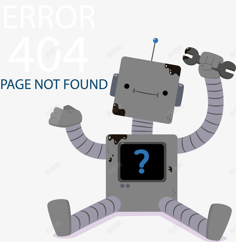 卡通时尚网页出错404插画矢量图ai免抠素材_88icon https://88icon.com 404错误 出错404插画 网页出错404 网页报错提示 错误页面 页面出错 矢量图
