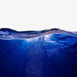 深蓝色海平面水底素材