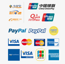Paypal银行卡图标高清图片