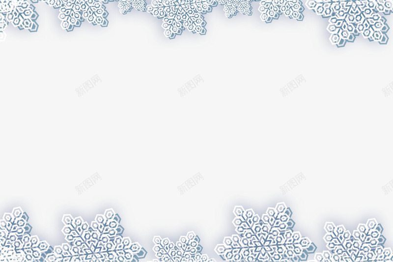 雪花装饰背景矢量图ai免抠素材_88icon https://88icon.com 下雪 冬天 白色 边框 矢量图