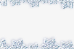 下雪边框雪花装饰背景矢量图高清图片