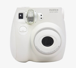 时髦的白色现代富士相机高清图片