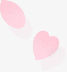 粉红色的爱心形状效果素材