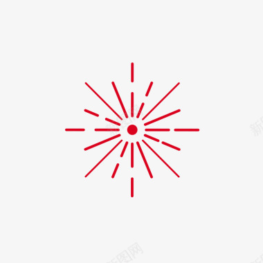 火花红色放射火花造型图标图标