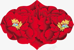 大红花淘宝装饰配景素材