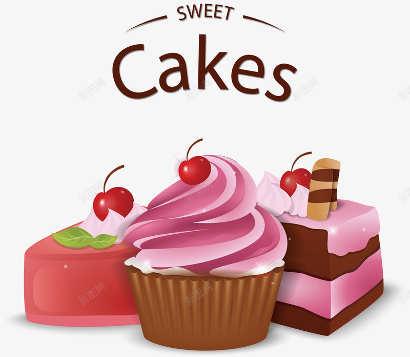 三块美味蛋糕海报矢量图ai免抠素材_88icon https://88icon.com 三块蛋糕 矢量png 精美蛋糕 美味蛋糕 蛋糕 矢量图
