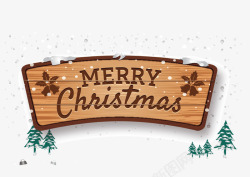 木质感吊牌圣诞节吊牌指示牌节日装饰高清图片