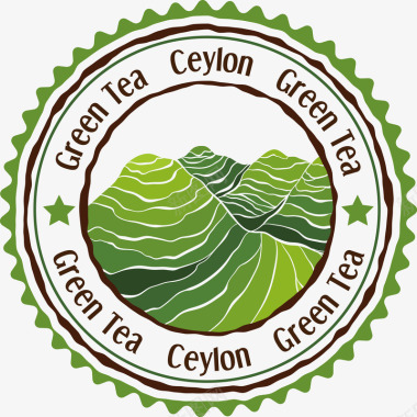 山水墨画logo茶叶中国风茶叶矢量图图标图标