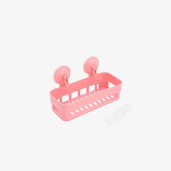 家英双吸盘式肥皂架粉红色素材