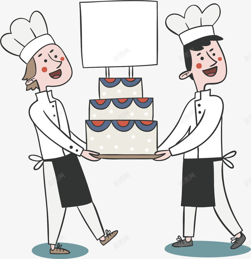 抬蛋糕的厨师矢量图ai免抠素材_88icon https://88icon.com 卡通手绘 厨师 水彩 甜食 美食 蛋糕 食物 矢量图